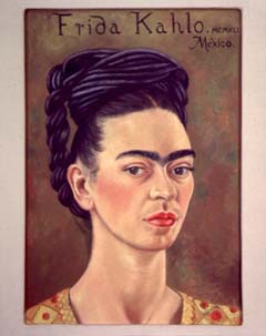 Self-portrait with Red and Gold Dress, Kahlo